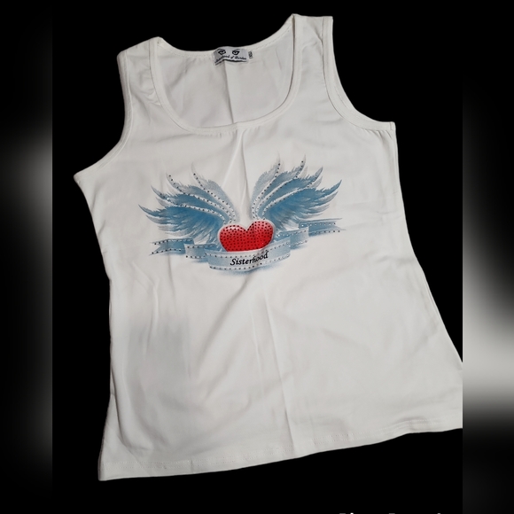 Sisterhood Tops - Sisterhood of Bitches White Printed Top.